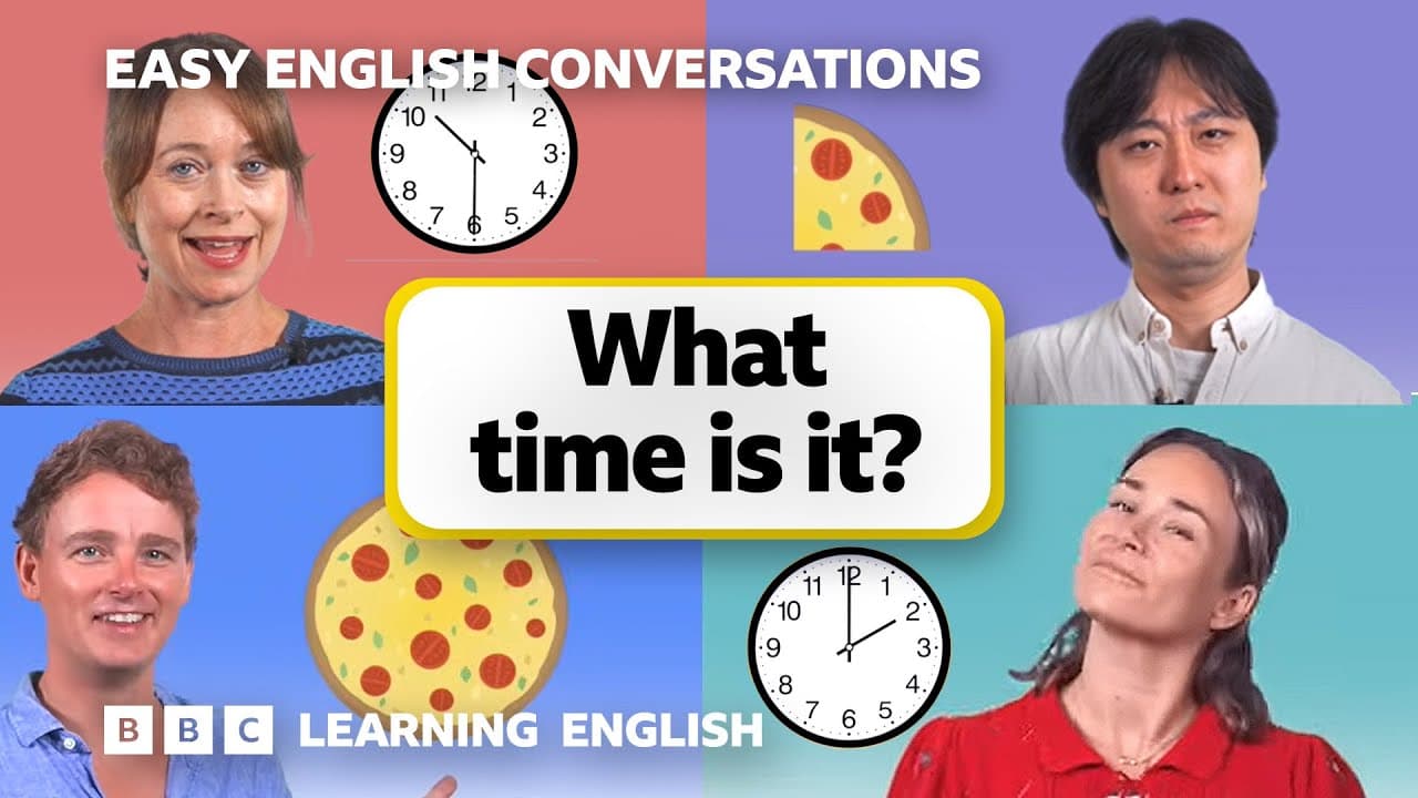 Learn to talk about the time! Easy English Conversations 💬 Episode 11