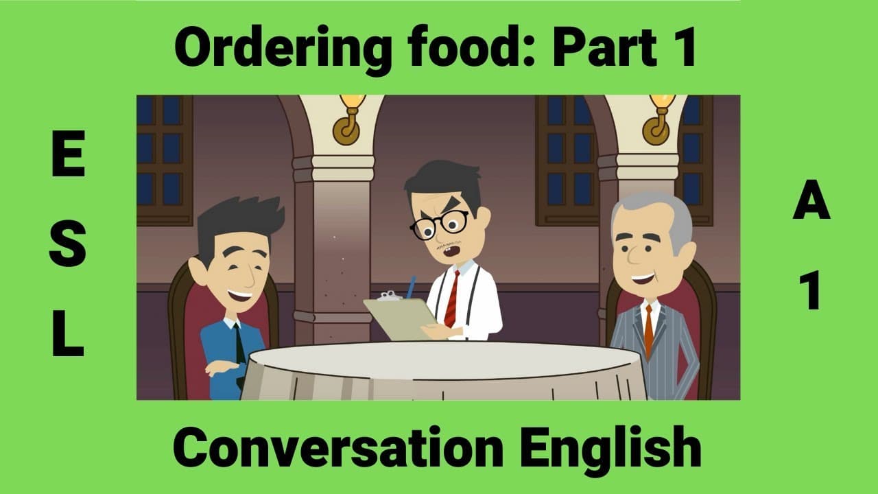 How to Order Food in a Restaurant Part 1 | Travel English | Modal Verbs